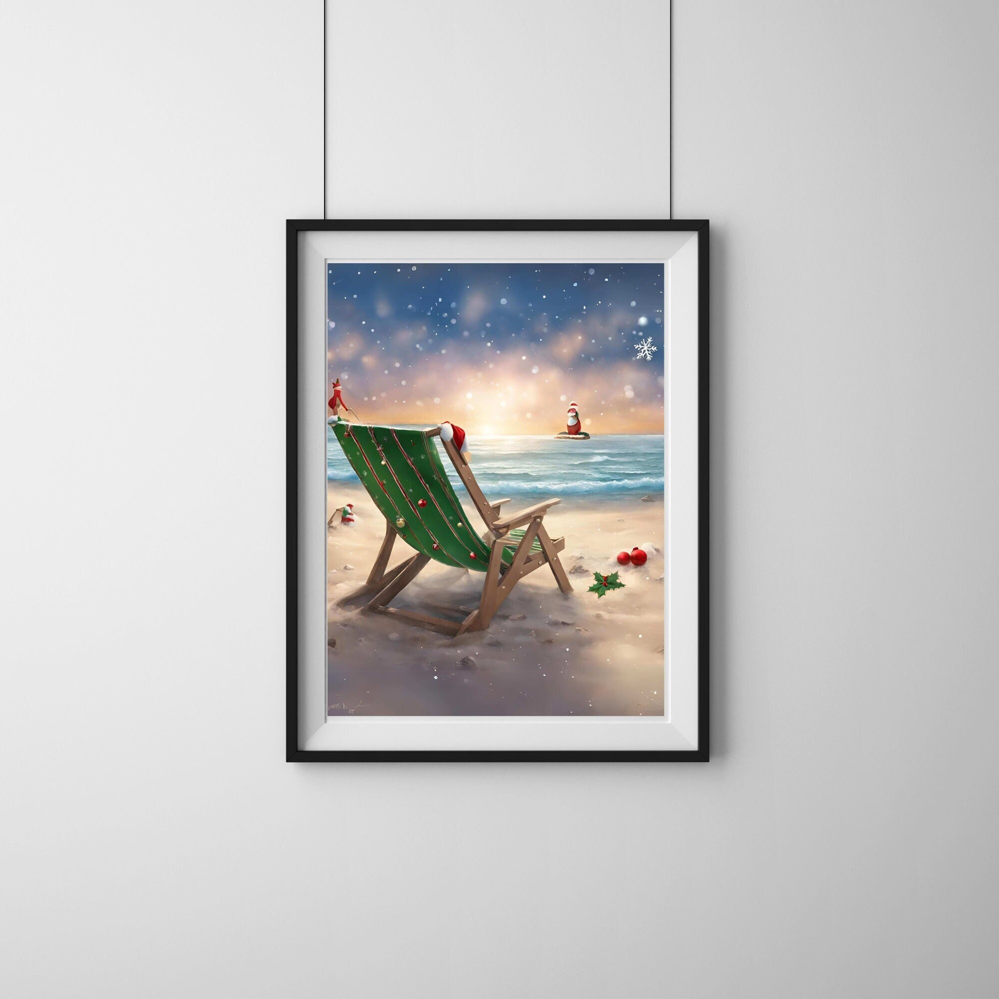 PRINTABLE Christmas Wall Decor Christmas Art Christmas Beach Art PRINTABLE Christmas Wall Decor Christmas Art Christmas Beach Art