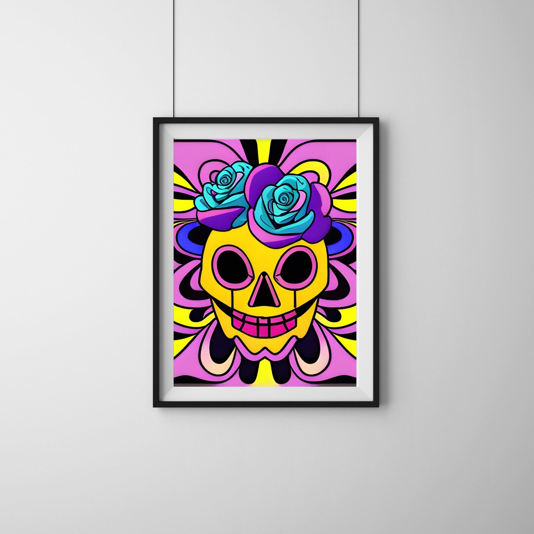 PRINTABLE Halloween Wall Decor Skeleton Wall Art Halloween Etsy