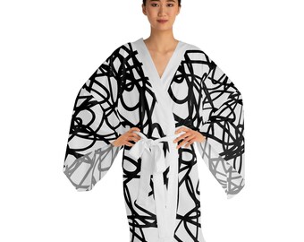 Kimono Robe Long Sleeve Black&White Erste Collection KIMONO ROBE Messy Limited Edition