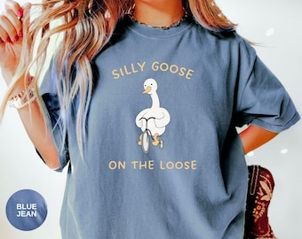 Silly Goose Comfort Colors Shirt, Funny Bird Lover Tee