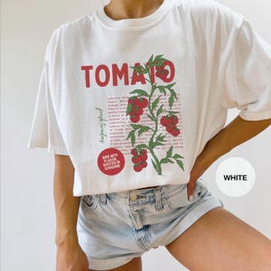 Tomaten Shirt Komfort Farben Shirt Tomaten Mädchen Ästhetik Bauern Markt Shirt Tomaten Liebhaber Garten Shirt Obst und Gemüse Cottagecore Shirt