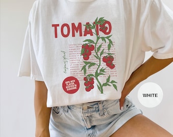 Tomato Girl Comfort Colors Shirt, Cottagecore Garden Tee