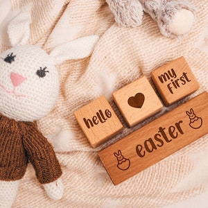 Bloques de edad personalizados para bebés, cubos de madera para hitos de bebé niña, accesorios de fotos para bebés de género neutro, idea de regalo para baby shower, regalo personalizado para recién nacidos