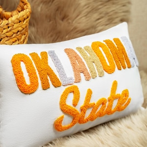 Home State Map Punch Needle Pillow, Housewarming Gift, Custom Wedding Gift, Personalized Zip Code Pillowcase, Home Decor Gift,Custom Cushion