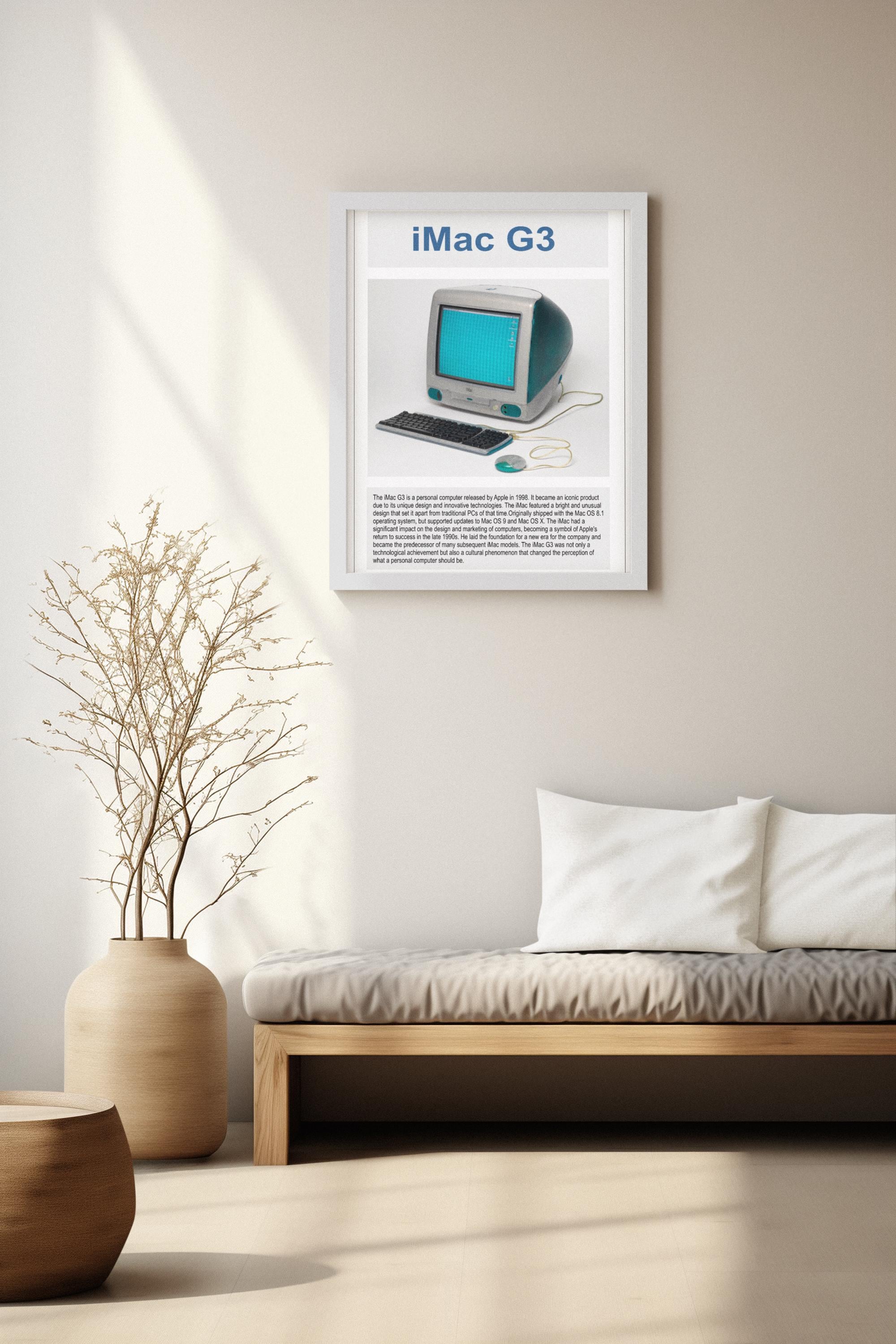 画像数増●美品【超希少フルセット】iMac G3 /当時ポスター/シール/etc 初代iMac iMac ポスターとアップルマークのステッカーセット