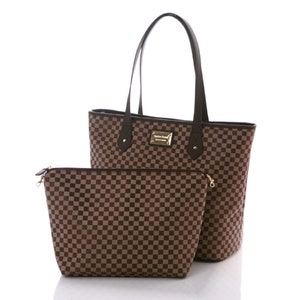 SmaArti Designs - Groß, Frauen-Einkaufstasche + Großer Beutel, Schulter-Handtasche, karierter Druck