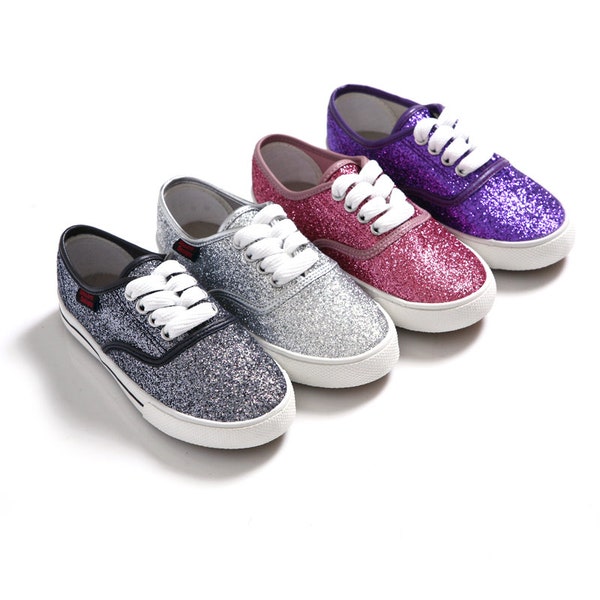 SmaArti Designs Girls or Womens Glitter Sneaker Shoes, Cute Shoes for Kids