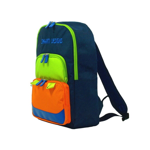 SmaArti Designs - Lässiger Jungenrucksack, Schultasche, Jungenschultasche, Kinderrucksack, Kindertasche, Studentenbuchtasche, für den täglichen Gebrauch