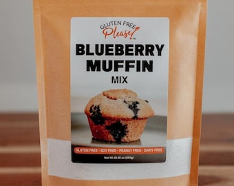 Gluten-Free Blueberry Muffin Mix | Dairy-Free, Nut-Free, Soy-Free Baking Mix | Easy Homemade Muffins