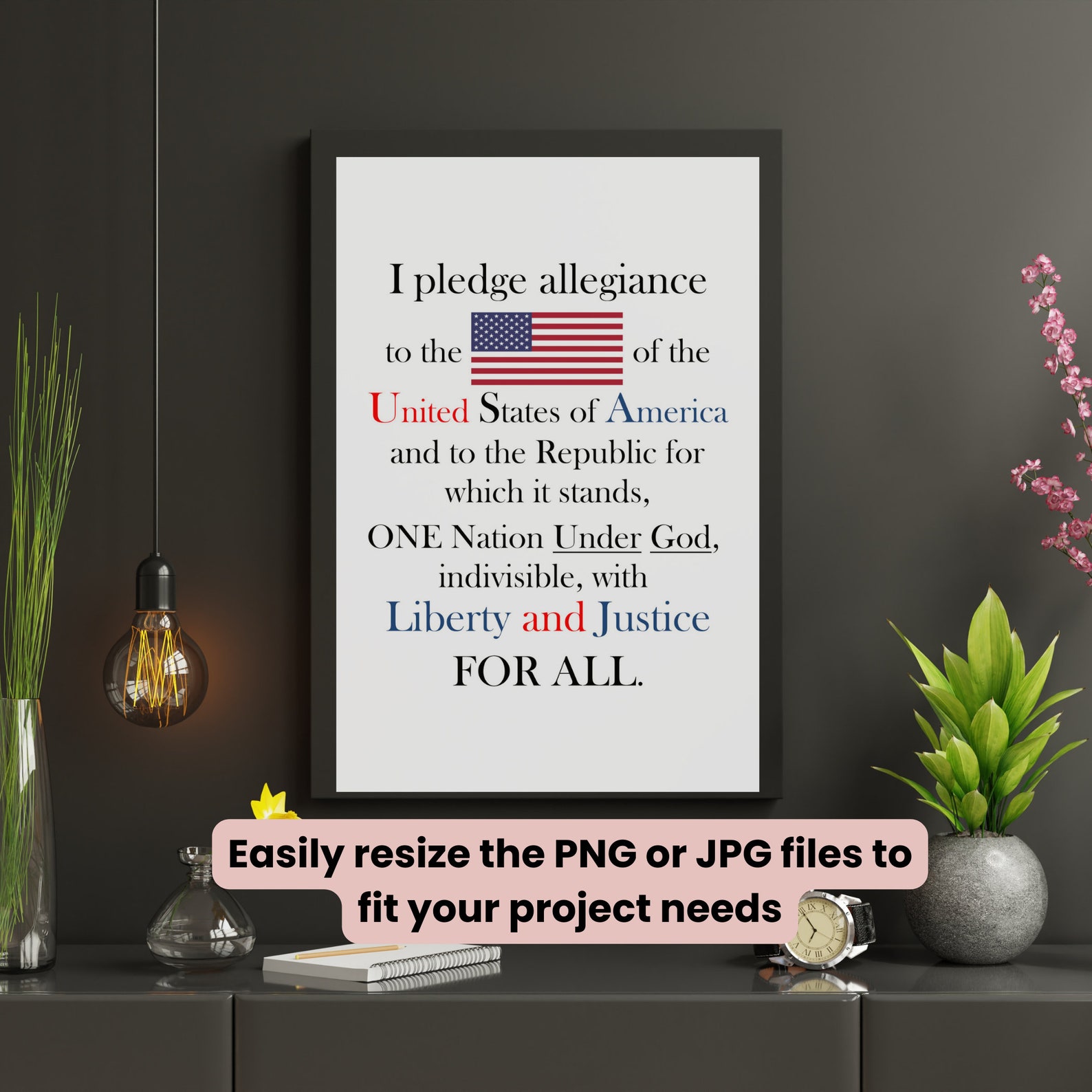 USA Pledge of Allegiance Clipart and Printable Downloads - 5 Download ...