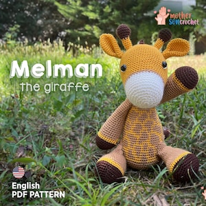 Crochet Pattern Giraffe, Amigurumi Tutorial PDF Pattern, Amigurumi Toy pattern pdf tutorial - MELMAN The Giraffe Create Your Own Plushie