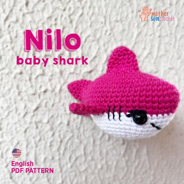 Crochet Pattern Baby Shark, Amigurumi Tutorial PDF Pattern, Amigurumi Pattern: Amigurumi Baby Shark Pattern for Kids - Instant PDF Download!
