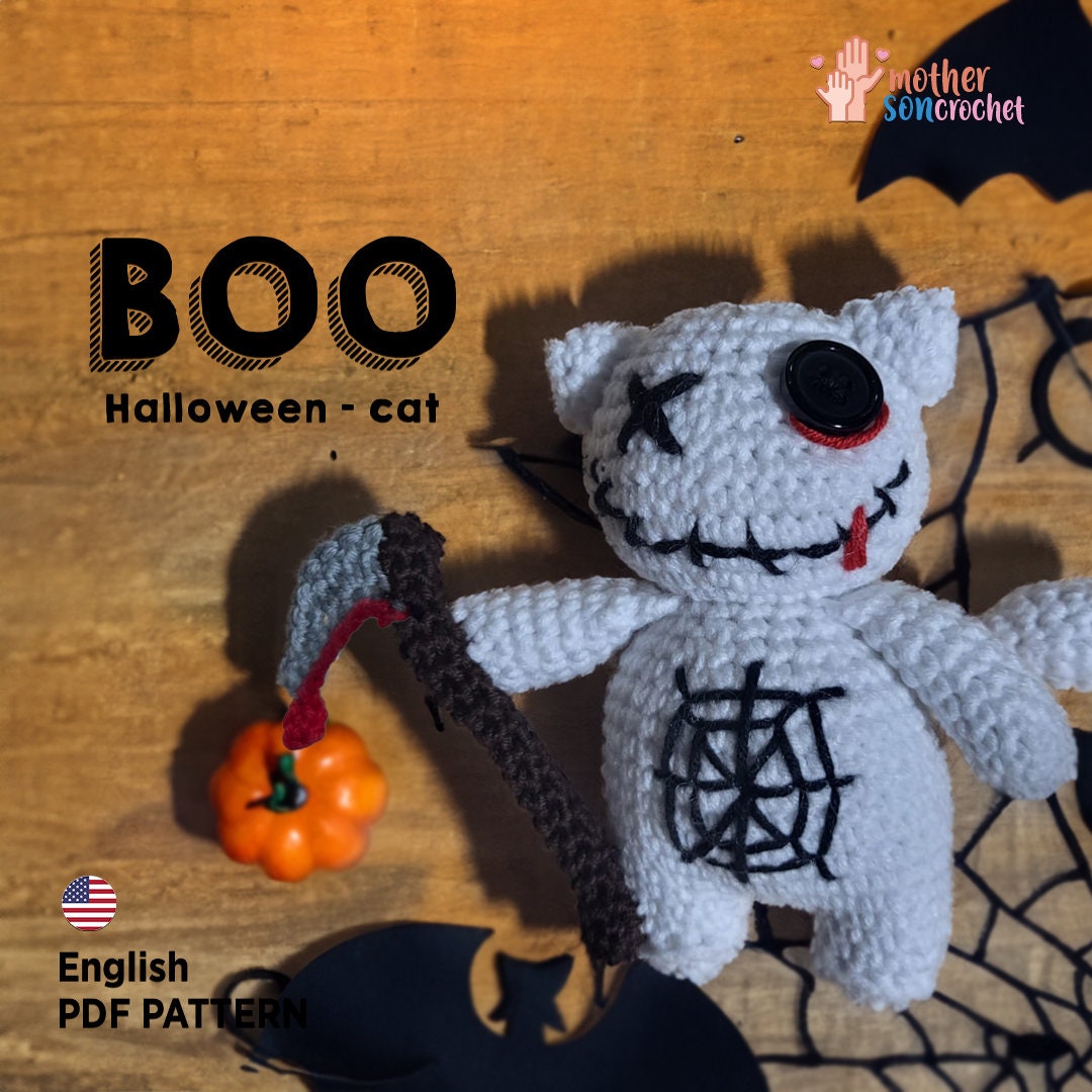 Halloween Boo Crochet Pattern Amigurumi Tutorial PDF Pattern Etsy