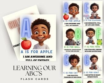 African American Toddler Flash Cards | Toddler And Kids Learning | Empower Your Child's Learning Journey with Our African American Alphabet