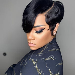 NATURAL PART PIXIE Lace Wig | Short Pixie Wigs for Black Women | Glue-Less Wig | Human Hair Wig | Alopecia| Protective Style