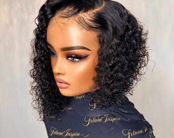 Bob Hair Styles Curly Natural Black Color Pixel Cut Curly Bob With
