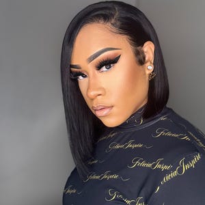 Natural LACE FRONTAL BOB / Asymmetrical Bob Wig| Lace Closure Wig | 100% Human Hair Wig | Felicia Inspire | Removable Wig | Lace Frontal