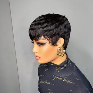 SASSY Pixie Wig-Keri | 27 piece Pixie Wig | Short Pixie Wigs for Black Women | Felicia Inspire | Human Hair Wig | Alopecia| Protective Style