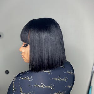 CHINESE BLUNT CUT Bob / Lace Bob Wig| Lace Closure Wig | 100% Human Hair Wig | Felicia Inspire | Removable Wig | Lace Frontal