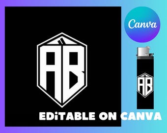 Lighter labels Templates: Bic lighters Editable Drag and Drop Templates for Canva ,