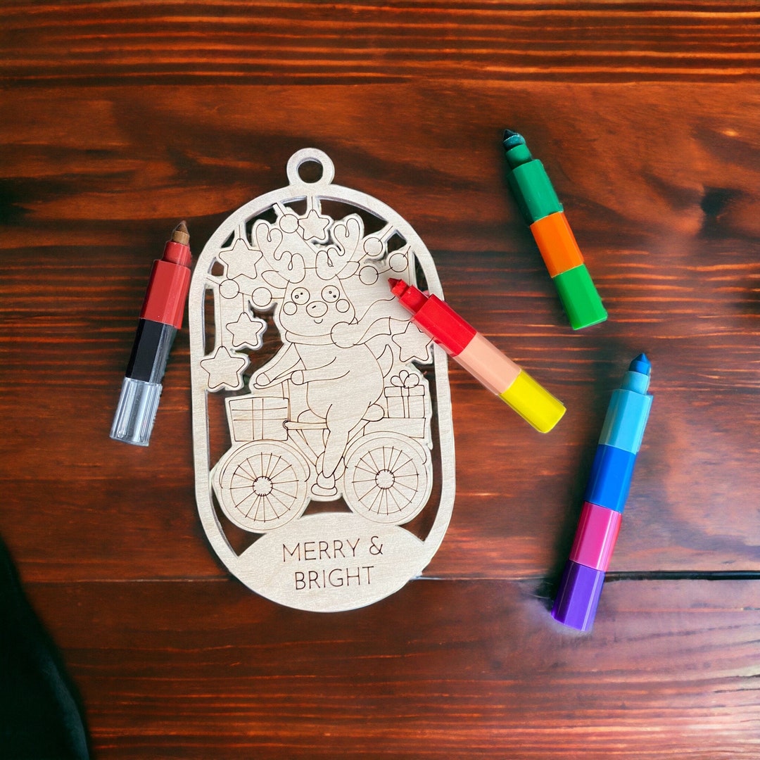 DIY Color Your Own Christmas Ornament Fun Activity Set Adult