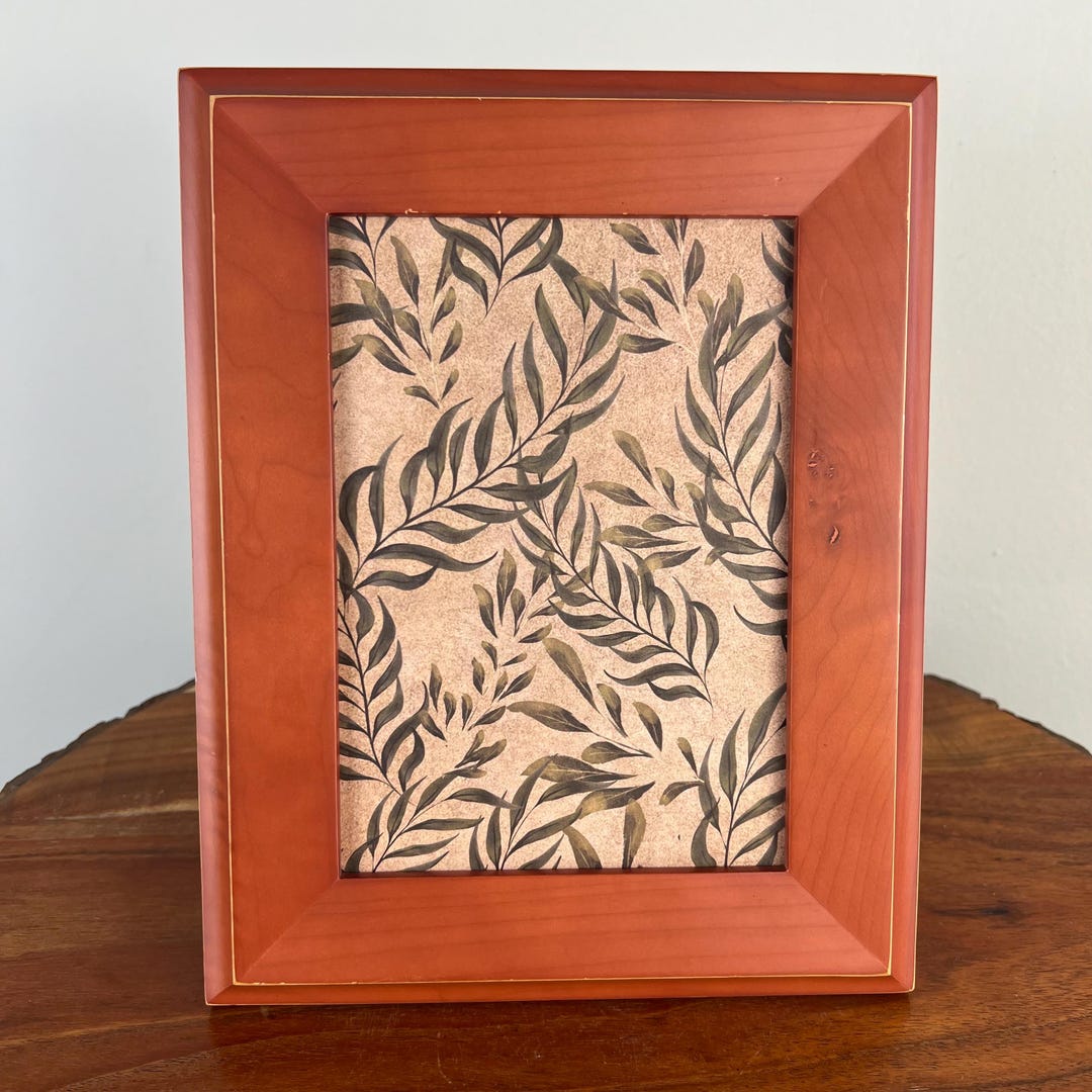 Vintage 5x7 Connoisseur Wood Photo Frame Tabletop or Wall Mount Retro ...