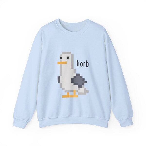 Borb! Langarm-Sweatshirt mit Rundhalsausschnitt - Embrace the Chonk [Lustiger Möwenvogel Meme] Unisex Gender Neutral Heavy Blend ™