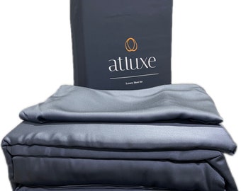 Premium Viscose Bamboo Sheet Set, 4 Piece Set, Silky Feeling and Exquisitely Soft, 18-InchDeep Pockets. State Blue