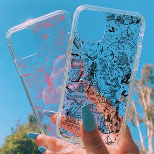 Clear Fantasy Book Phone Case, Clear Phone Case, Book Lover Gift, Dragon Phone Case, Fantasy Reader Phone Case, Fantasy Book Club, Bookish