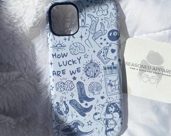 Coquette Coastal Cowgirl Phone Case, Summer Phone Case, Long Live Cowgirls, Blue Phone Cover, Beach Phone Case, Western Boho, Cute Cell Case