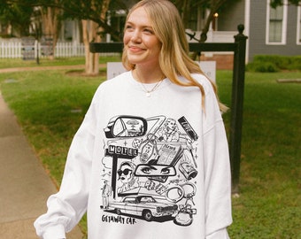 Getaway Car Sweatshirt, Different Eras, Fan Made Merch, Eras Hoodie, Eras Gift, Comic Art Sweatshirt, Front Design Sweatshirt, Eras Outfit