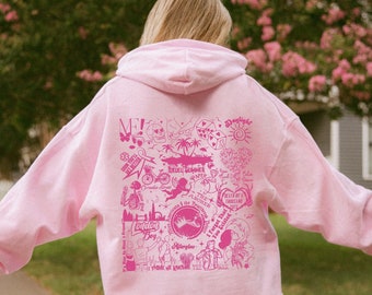 For The Lovers Hoodie, Fan-Made Hoodie, Eras Shirt, Tracklist Shirt, Pink design, Romantic Era, In My Era Gift, In Love Hoodie, My Lover