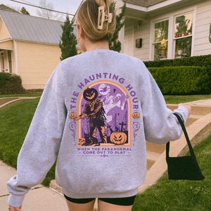 Vintage Halloween Supernatural Sweatshirt, Halloween Sweatshirt, Jack O Lantern Shirt, Pumpkin Head Crewneck, Cute Halloween Shirt, Boo Tee