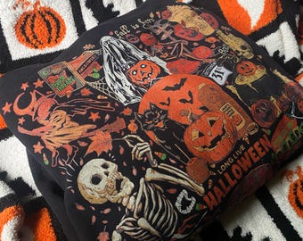 Halloween Sweatshirt, Halloween Lover Gift, Boo Sweatshirt, Halloween Aesthetic Pumpkin Sweatshirt, Black Fall Crewneck, Cat Sweatshirt