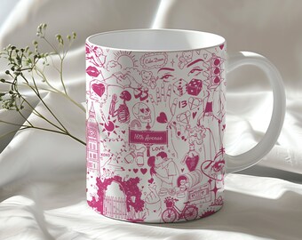 Liebhaber Keramikbecher, 11 Unzen Becher, 15 Unzen Becher, In Love Eras Becher, Eras Geschenk, Liebhaber-Mädchen-Becher, rosa Becher, Tracklist-Becher, London-Jungen-Becher, Freundin-Becher