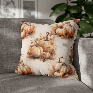 Double-Sided Pumpkin Pillow Cover, Gingerbread Pillow, Throw Pillow Cover, Thanksgiving Decor, Holiday Home Decor, Furniture and Decor image 3