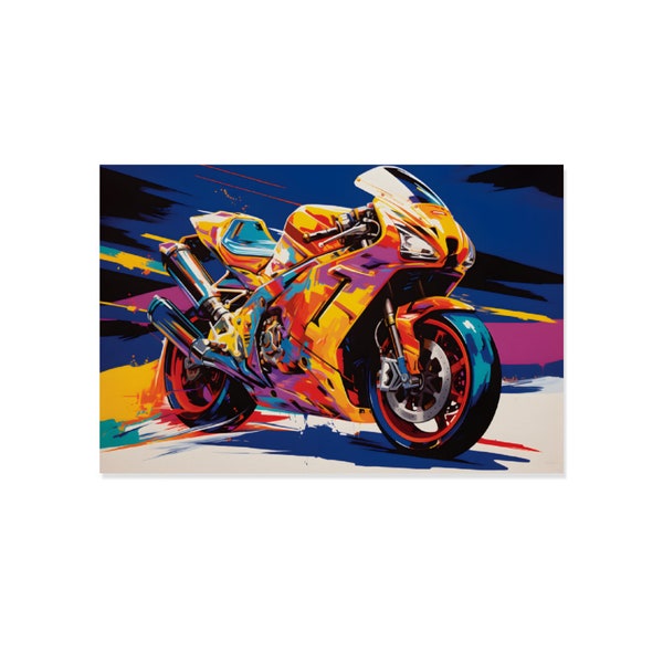 Motorcycle Painting Etsy