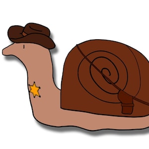 Sticker escargot shérif