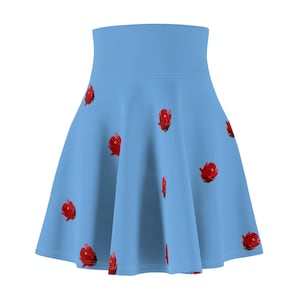 Floral Women&#39;s Skater Skirt, AOP Floral Dress, Summer Skirt, Casual Outfit, Cute Skirt for Parties, Gift for Her, Spring Fashion