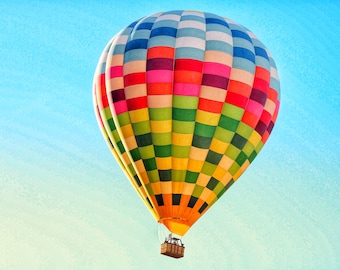 Hot Air Balloon Nursery Print | Whimsical Travel Art (Digital Download)