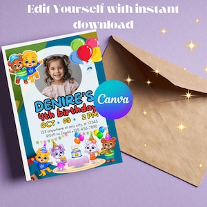 Lucas and Friends Invitation Instant Download Kids Invite  Party Digital Invitation Lucas