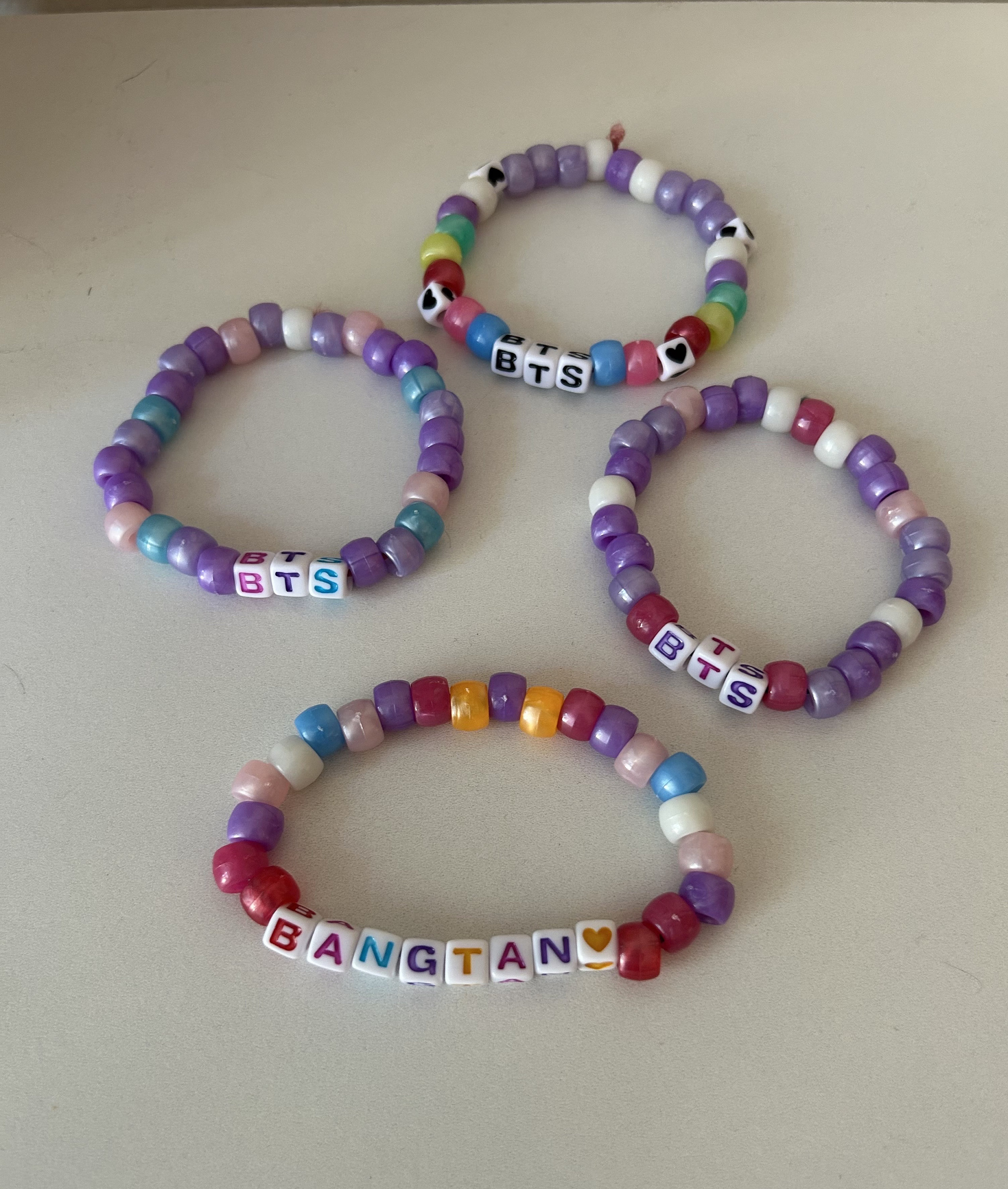 BTS Beaded Bracelets - Etsy