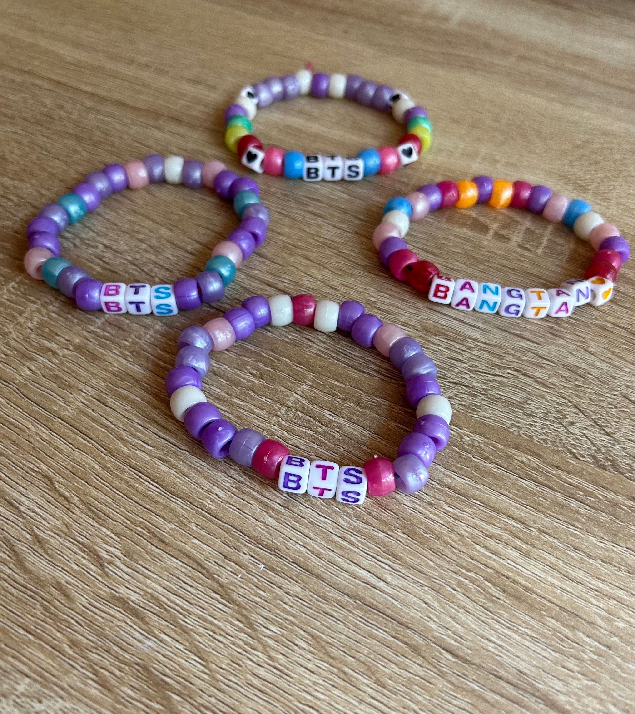 [HARANG]★BTS 着用★ HR 350B_Color Beads Fabric Bracelet BTS Bracelets - Etsy