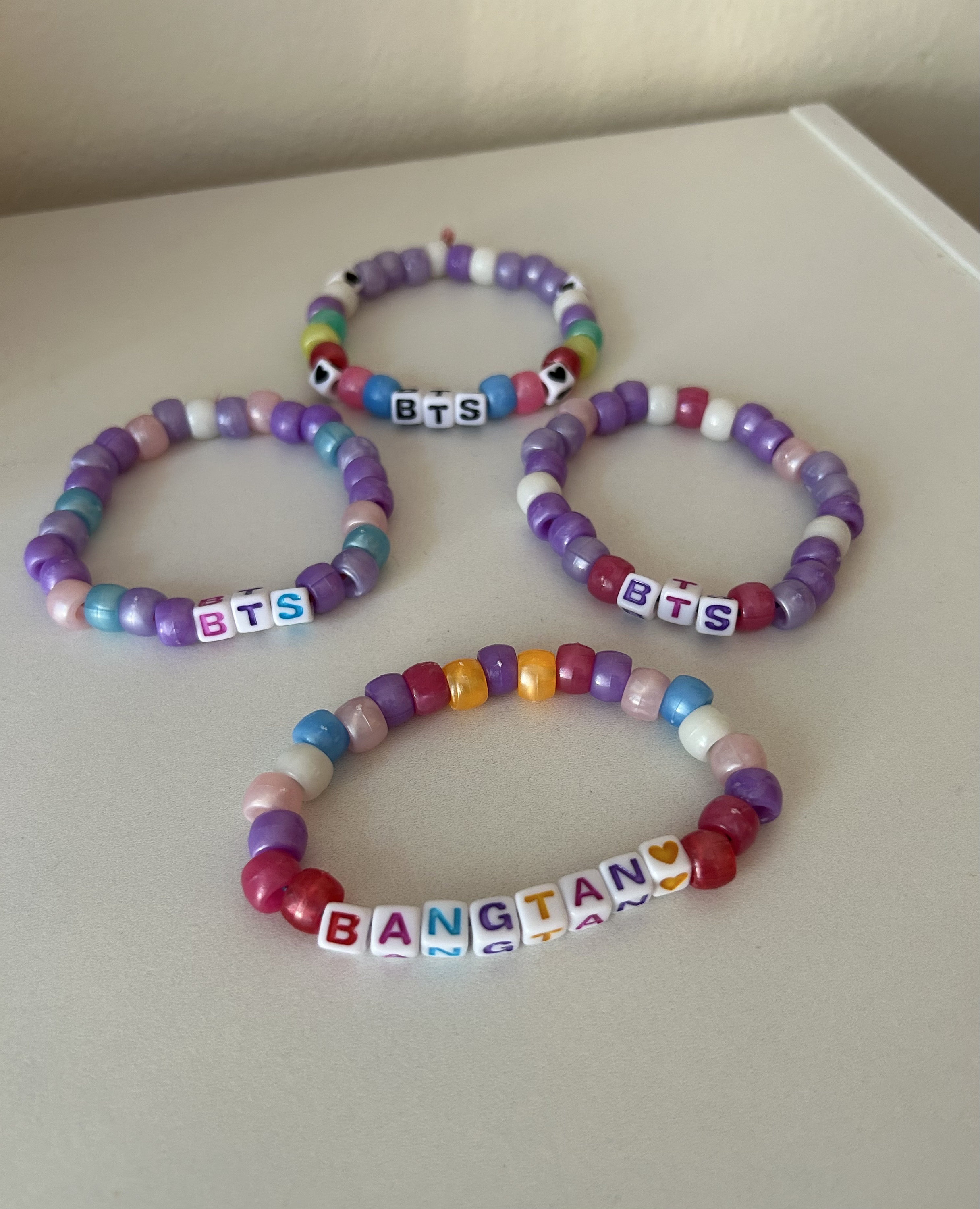 [HARANG]★BTS 着用★ HR 350B_Color Beads Fabric Bracelet KPOP BTS Jungkook Vivid Color Beads Handmade Bracelet