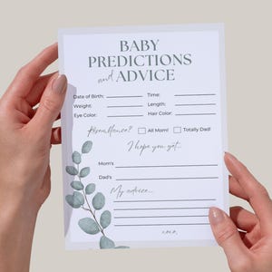 Scheda con previsioni e consigli per la nascita di Eucalyptus - File digitale stampabile