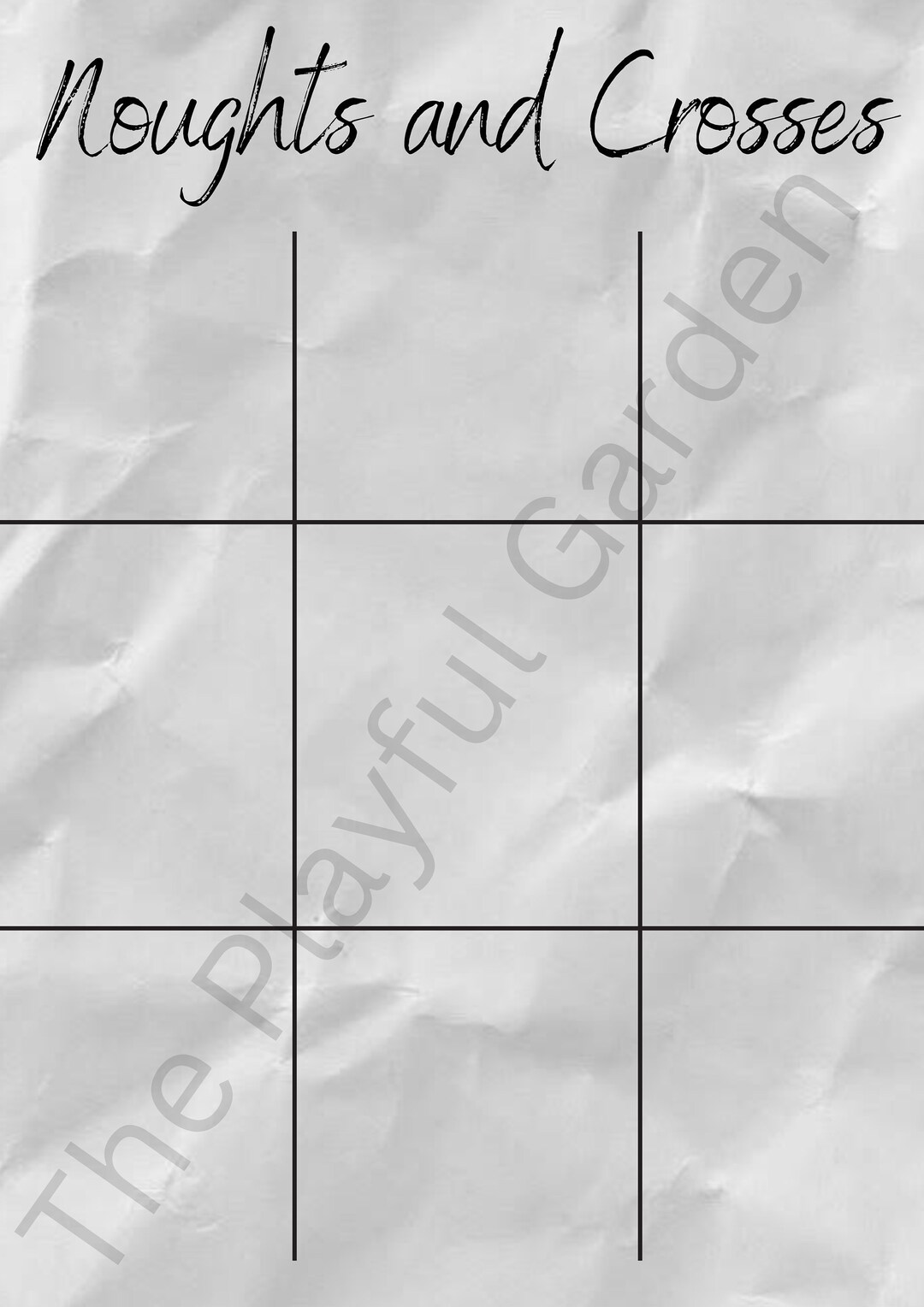 Noughts and Crosses Template Game Etsy