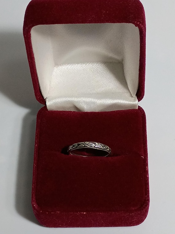 Art Deco Antique Sterling Silver Wedding Band