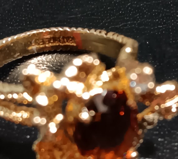 Women' Vintage Gold with Brown Citrine Ring - image 4