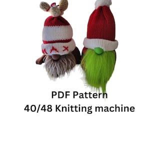 Grinch and Max Gnome sentro/addi knitting machine pattern