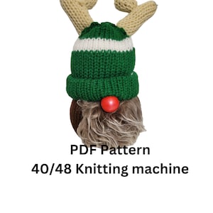 Reindeer Gnome sentro/addi knitting machine pattern